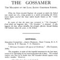 No. 16 The Gossamer April 1951 - Editorial