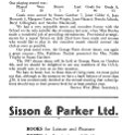 Advertisement for Sisson nd Parker