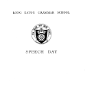 Speech Day 10 Feb 1960 Front Cover